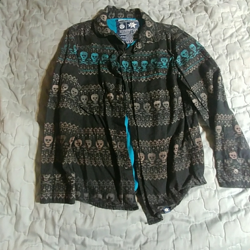 Skulls Flannel button shirt